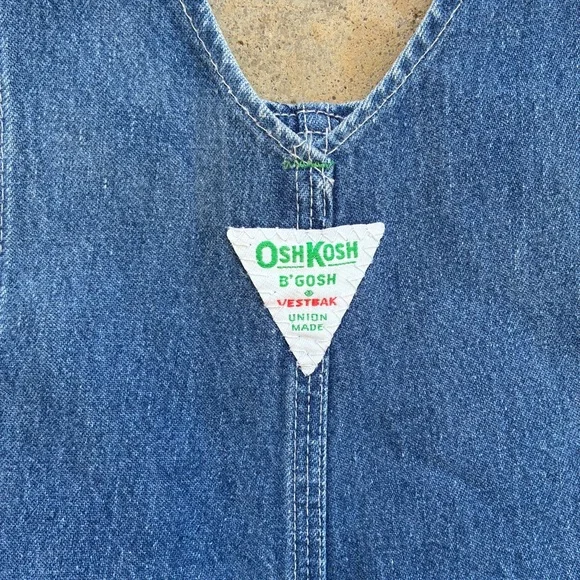 Vintage OshKosh B'Gosh Denim Overalls Size 38 Made in USA Sanforized